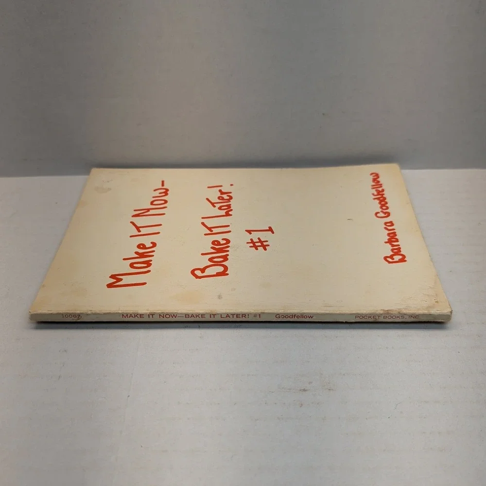 Make It Now-Bake It Later! #1 Barbara Goodfellow 1965 Cookbook Pocket Book